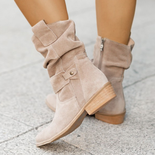Chloe | Women's Trendy Low Heel Cowboy Ankle Boots with Comfortable Fit