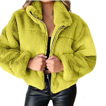 Brooklyn | Women's Faux Fur Zip-Up Jacket