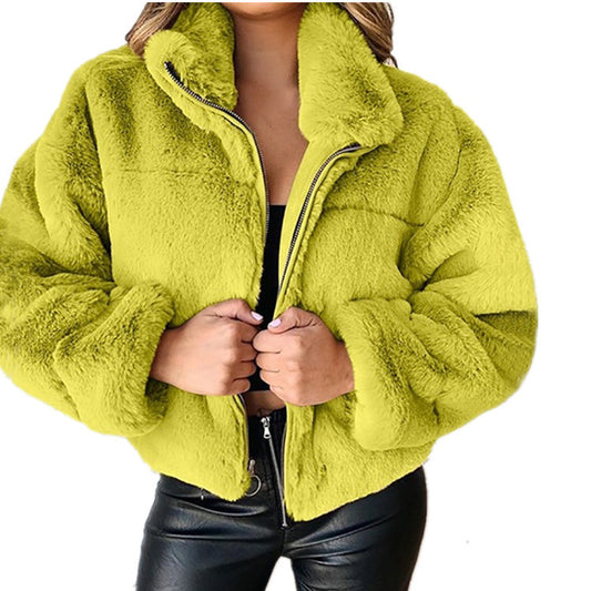 Brooklyn | Women's Faux Fur Zip-Up Jacket