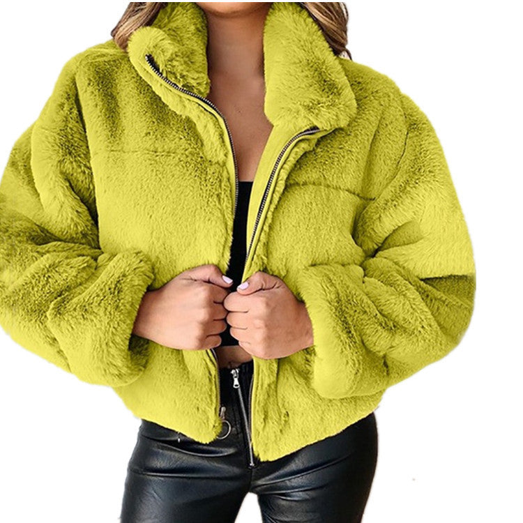 Brooklyn | Women's Faux Fur Zip-Up Jacket