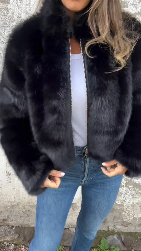Makayla | Women's Fluffy Winter Coat with Full Zip