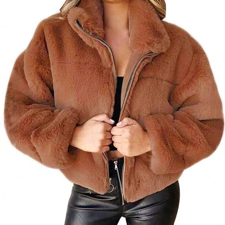 Brooklyn | Women's Faux Fur Zip-Up Jacket
