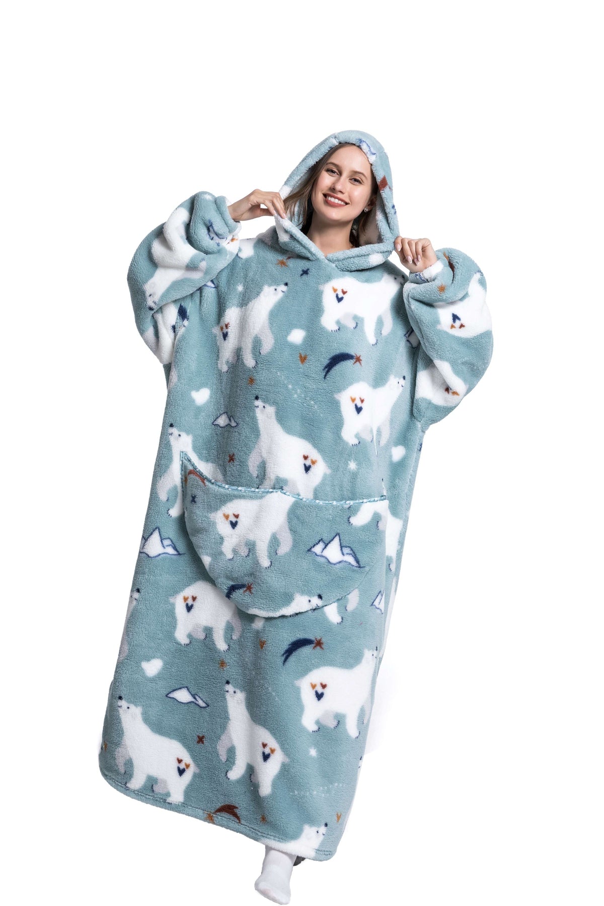 Ava | Fleece Hoodie Blanket for Winter