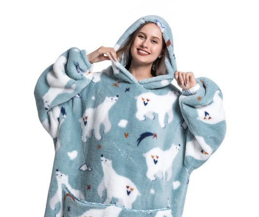 Ava | Fleece Hoodie Blanket for Winter