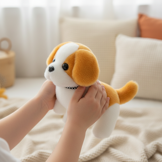 Benjamin | Interactive Plush Robot Dog Toy with Barking Motion