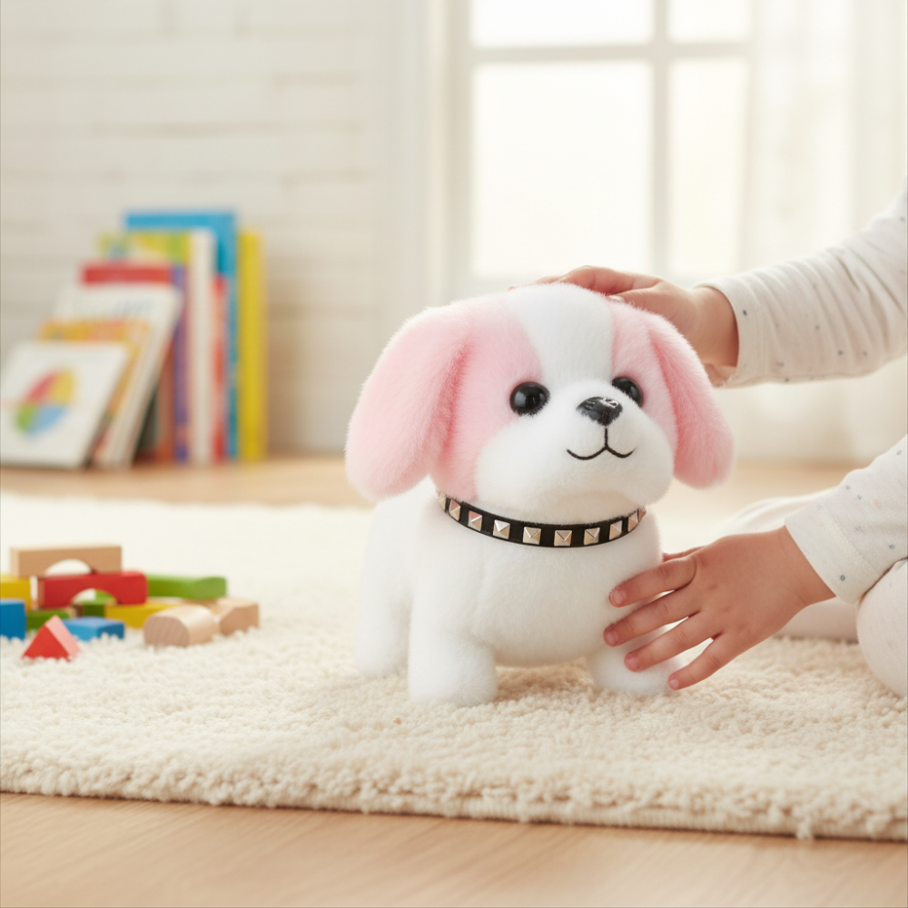Benjamin | Interactive Plush Robot Dog Toy with Barking Motion