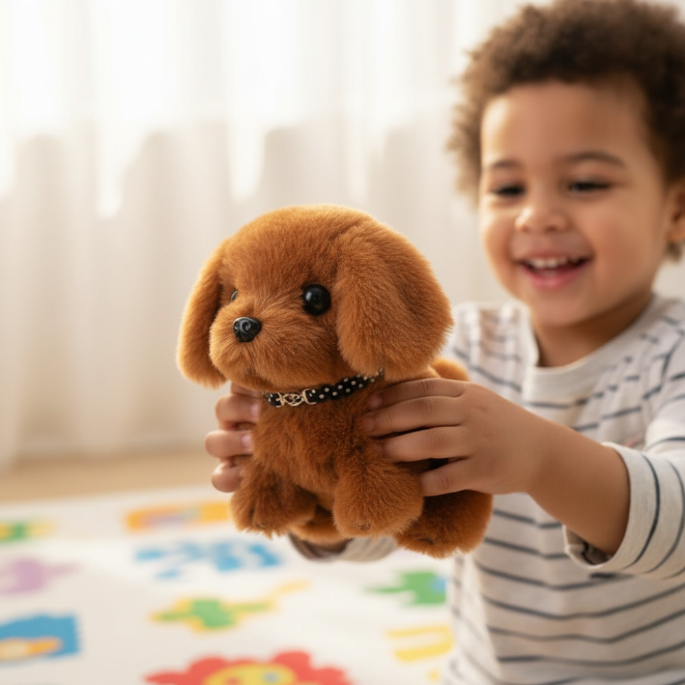 Benjamin | Interactive Plush Robot Dog Toy with Barking Motion
