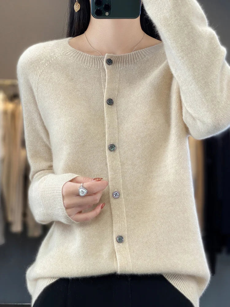 Susan | Knit Cardigan with Buttoned Front