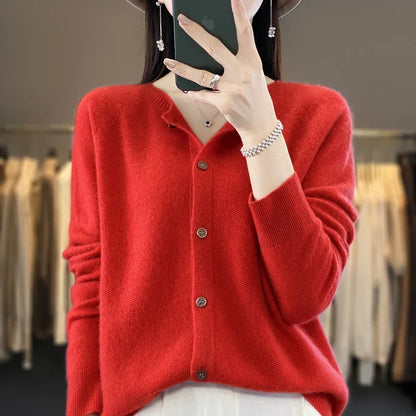 Susan | Knit Cardigan with Buttoned Front
