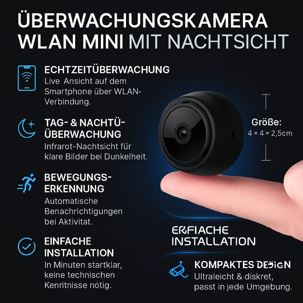 Chandler | Mini WiFi Surveillance Camera with Night Vision