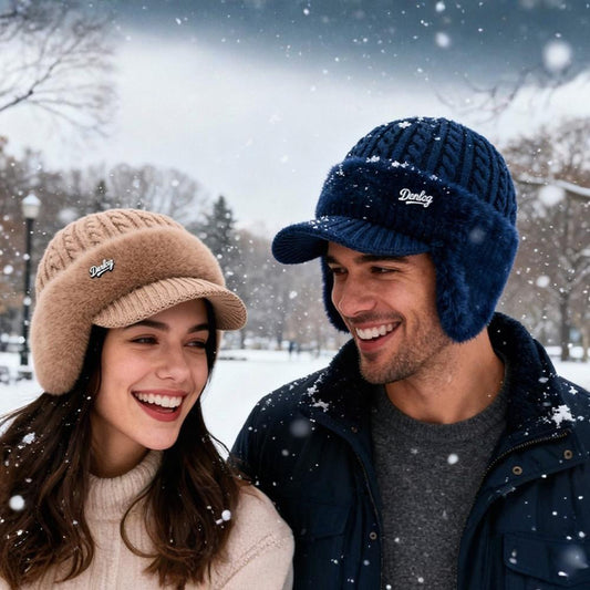 Eric | Warm Winter Knit Trapper Hat with Visor and Ear Flaps
