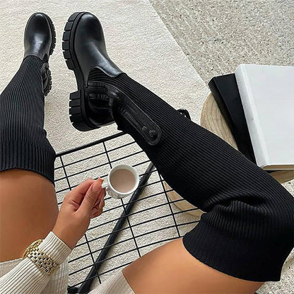 Scarlett | Women's Trendy Stylish Knee-high Boots with Zipper