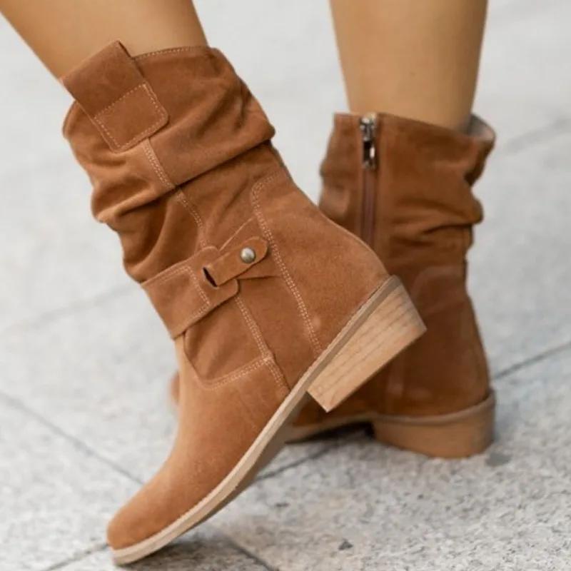 Chloe | Women's Trendy Low Heel Cowboy Ankle Boots with Comfortable Fit