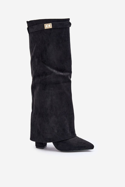 Evelyn | Chic Elegant Knee-high Boots with Buckle Strap