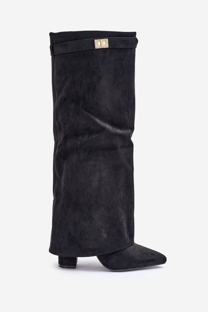 Evelyn | Chic Elegant Knee-high Boots with Buckle Strap
