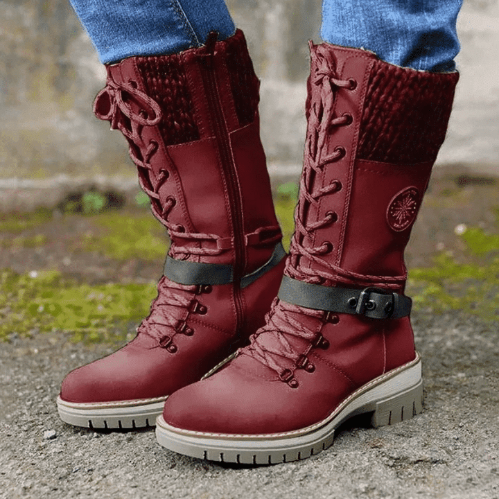 Sarah | Women's Lace-Up Mid-Calf Winter Boots