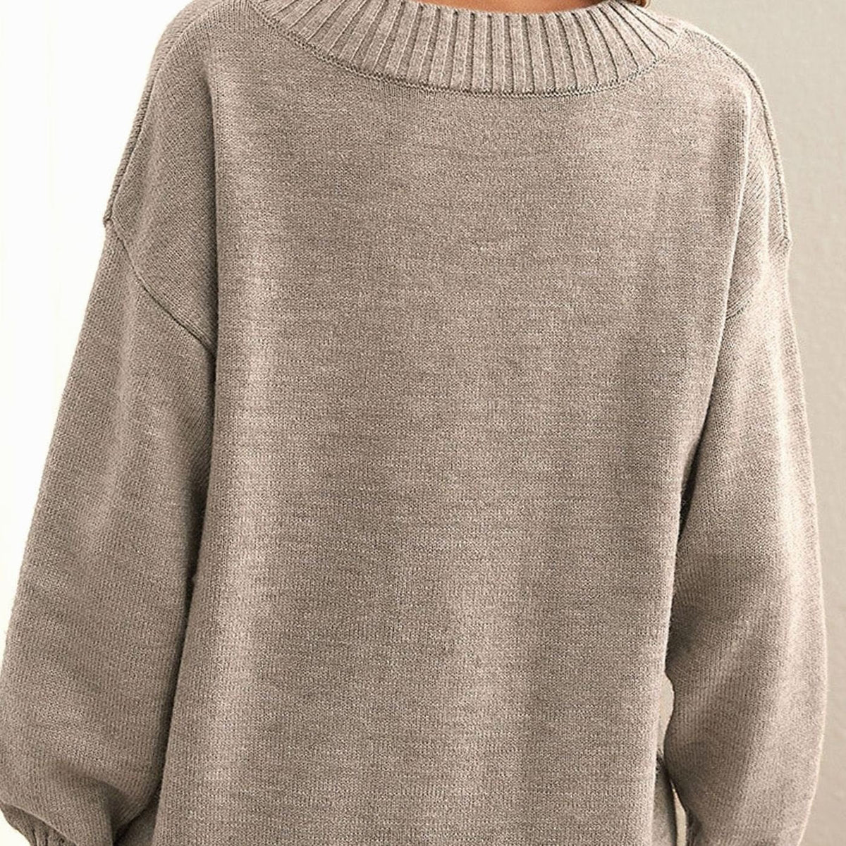 Victoria | Women's Oversize V-neck Knit Pullover with Long Sleeves