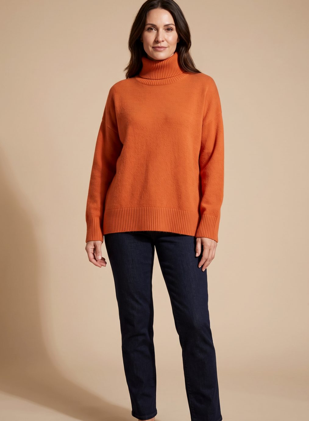 Stella | Women's Oversized Turtleneck Knit Pullover with Long Sleeves
