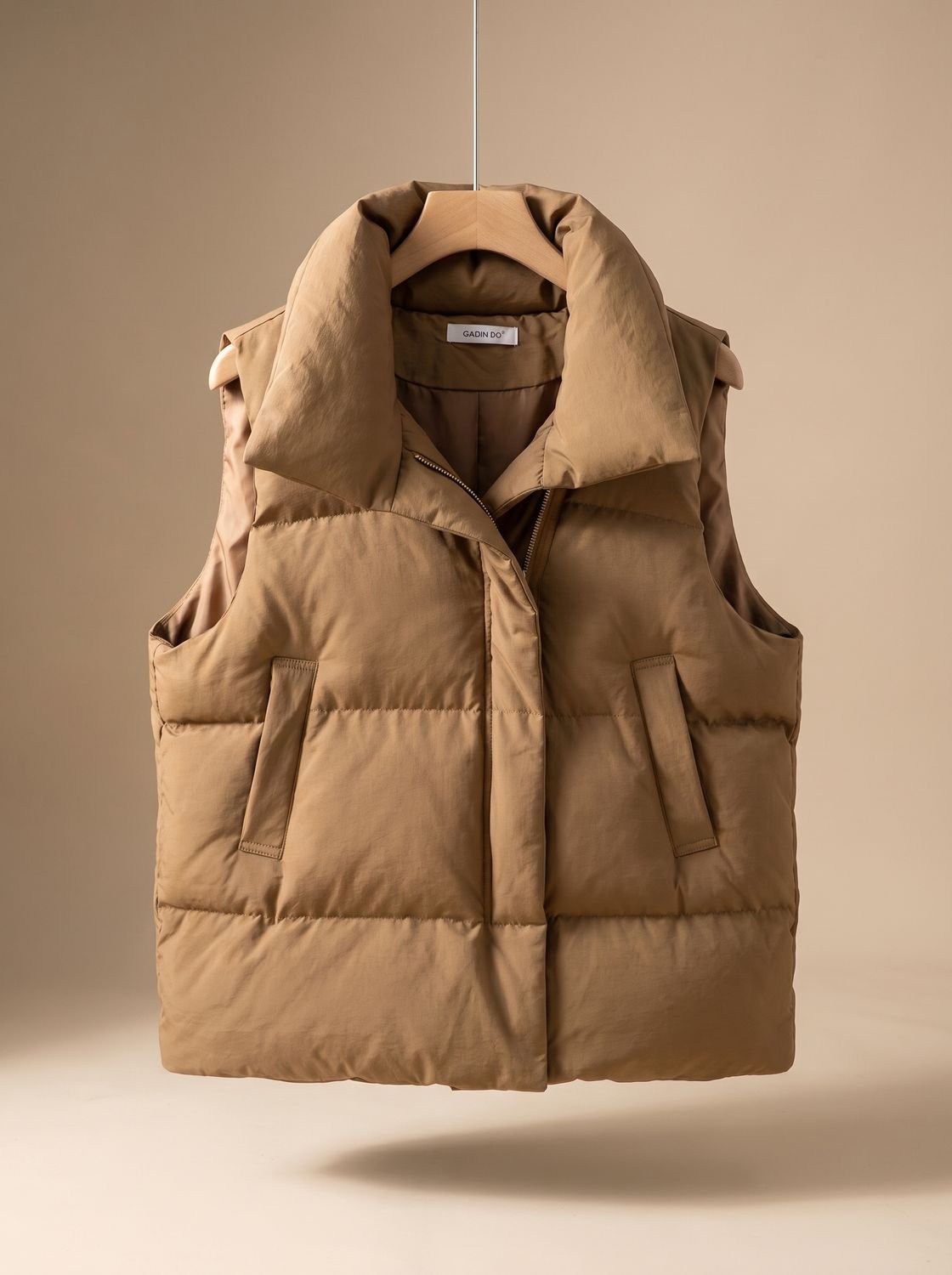 Aveline | Women's Puffer Vest with Shawl Collar and Boxy Fit