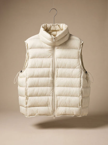 Christabel | Women's Quilted Vest with Two-Way Zip and Stand-Up Collar