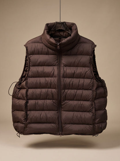 Christabel | Women's Quilted Vest with Two-Way Zip and Stand-Up Collar