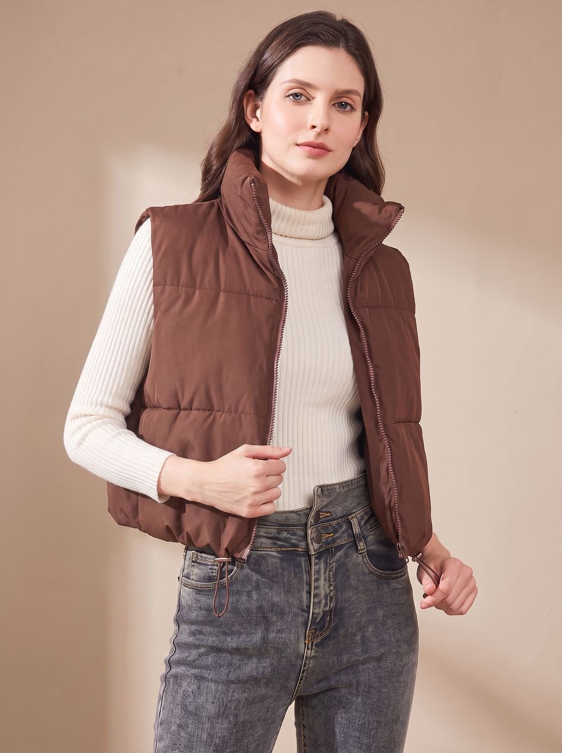 Ginetta | Women's Ultra-Lightweight Quilted Vest with Stand-Up Collar