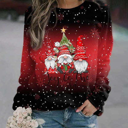 Violet | Women's Relaxed Fit Christmas Holiday Sweater with Round Neck