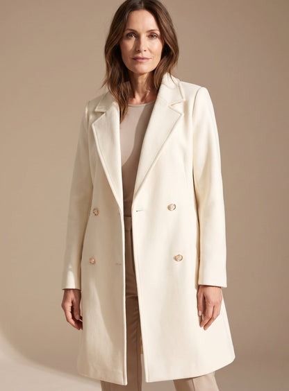 Addyson | Women's A-line Wool Coat with Double-breasted Design