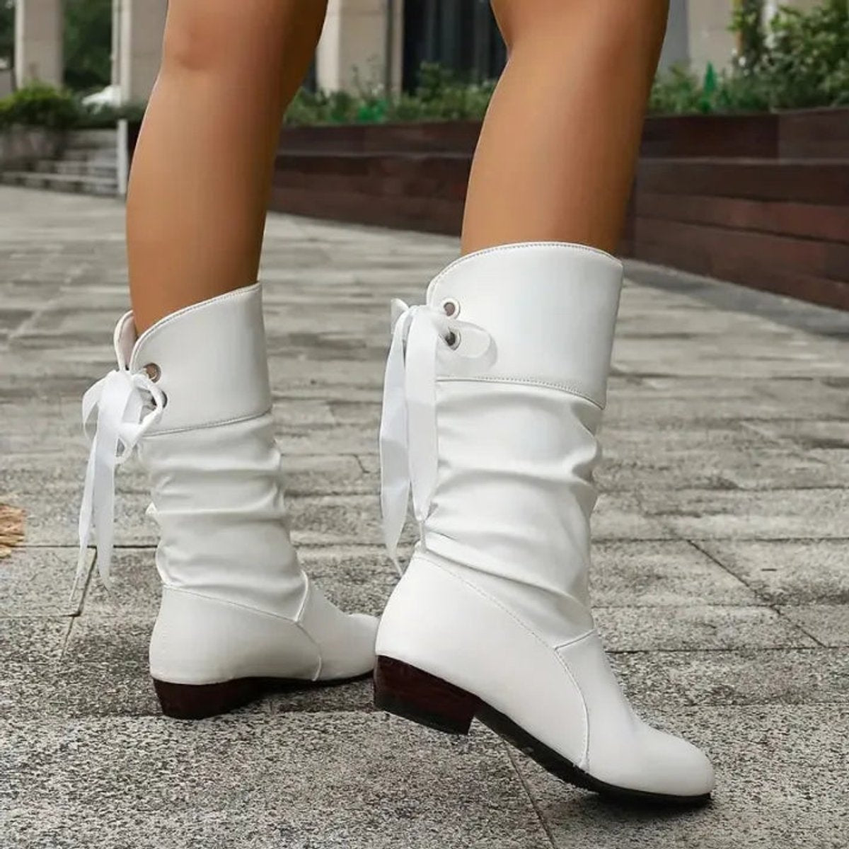 Isabella | Women's Slouchy Block Heel Ankle Boots with Lace-Up
