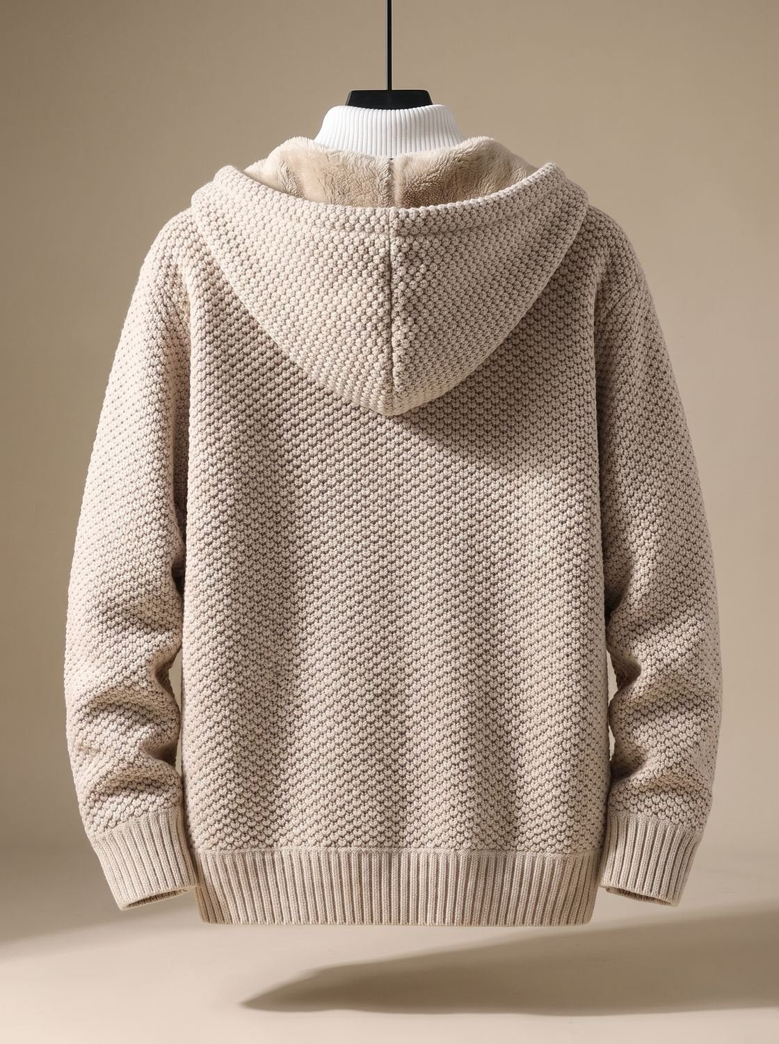 Kendrick | Men's Waffle Knit Hooded Jacket with Fleece Lining
