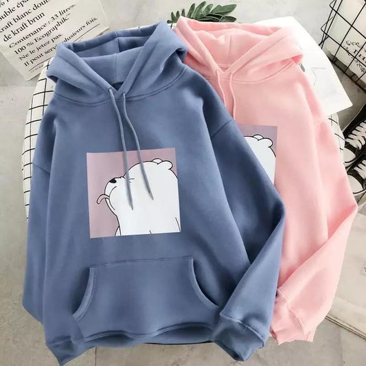 Mila | Oversized Hoodie with Bear Print and Soft Material