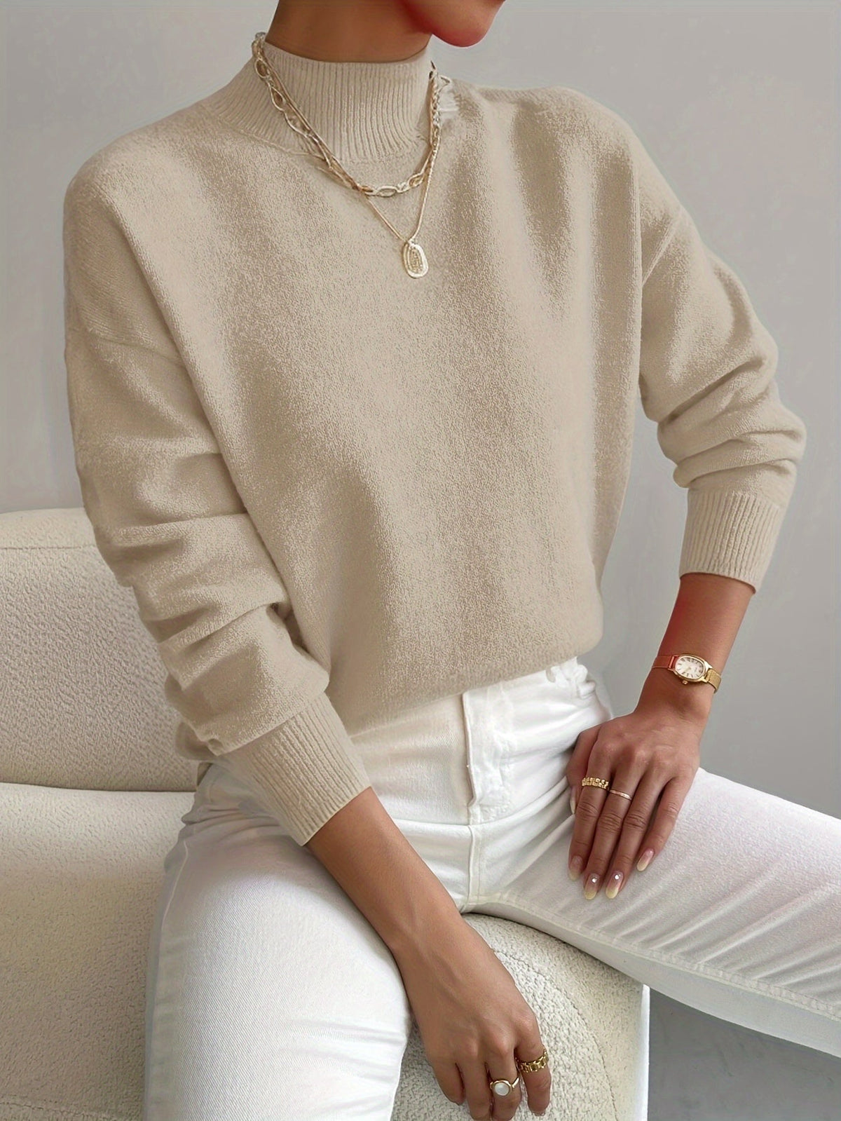 Mary | Elegant Turtleneck Sweater with Relaxed Fit