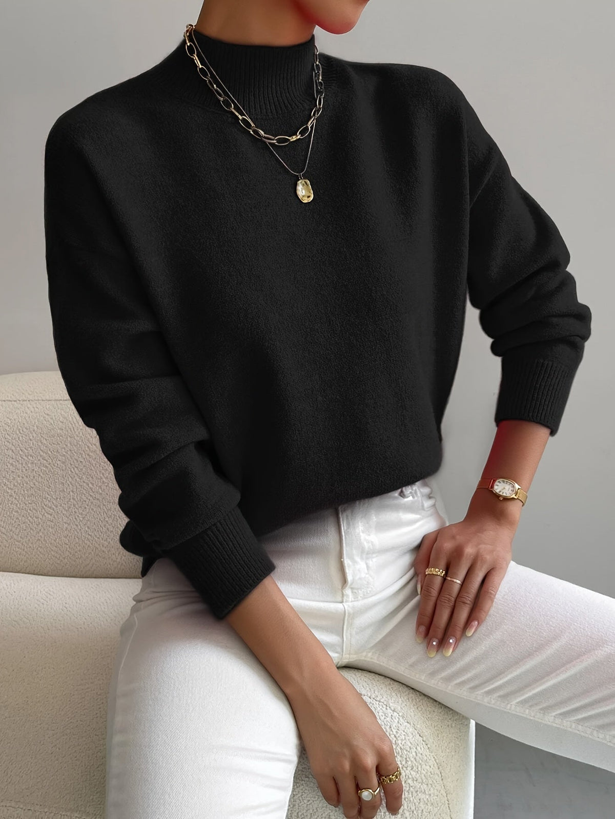 Mary | Elegant Turtleneck Sweater with Relaxed Fit