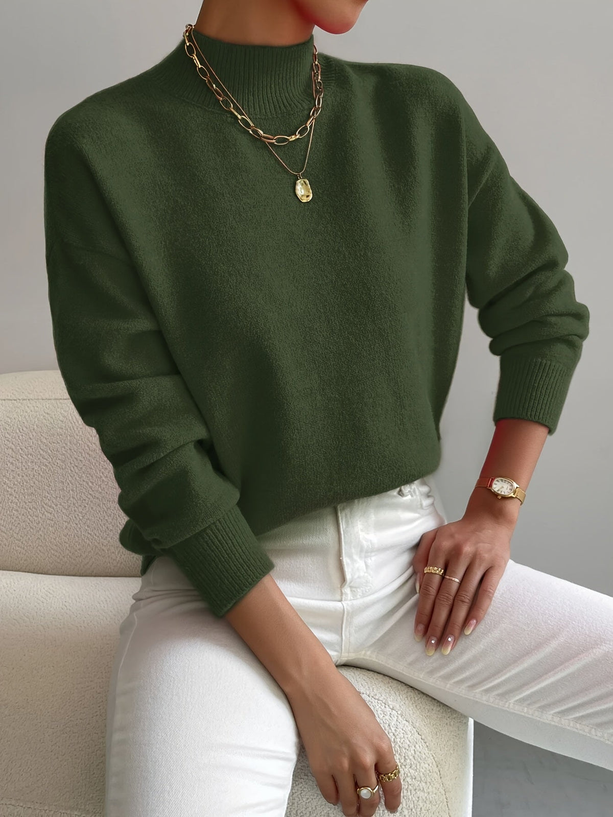 Mary | Elegant Turtleneck Sweater with Relaxed Fit