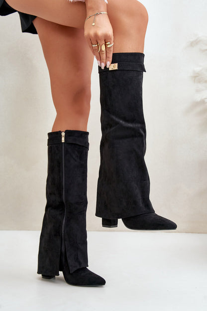 Evelyn | Chic Elegant Knee-high Boots with Buckle Strap