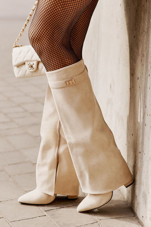 Evelyn | Chic Elegant Knee-high Boots with Buckle Strap