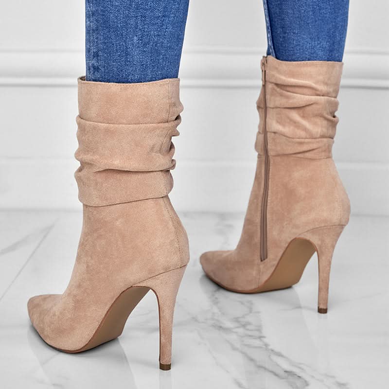 Penelope | Women's High Heel Elegant Ankle Boots with Zipper