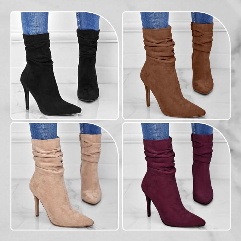 Penelope | Women's High Heel Elegant Ankle Boots with Zipper