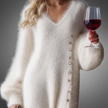 Seraphina | Women's Sweater Dress with Side Slit and Knit Finish