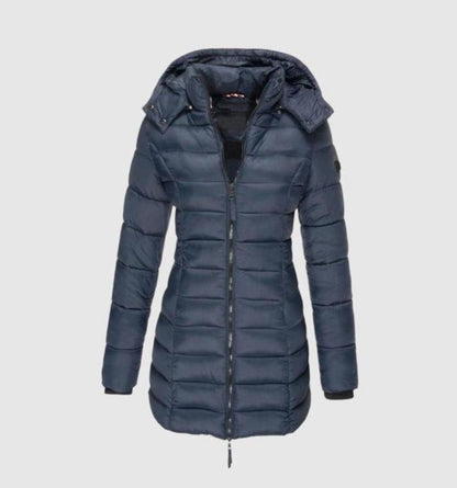 Charlotte | Women's Long Quilted Puffer Coat with Hood