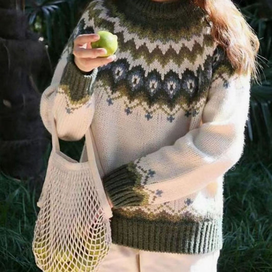 Marceline | Women's Nordic Fair Isle Sweater with Relaxed Fit